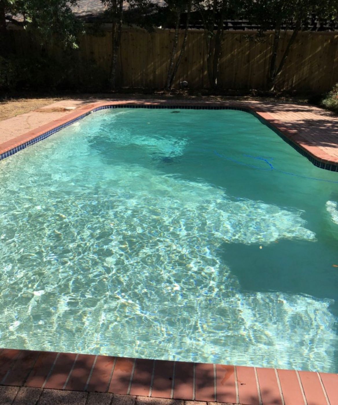 Clear, balanced water in a customer's pool